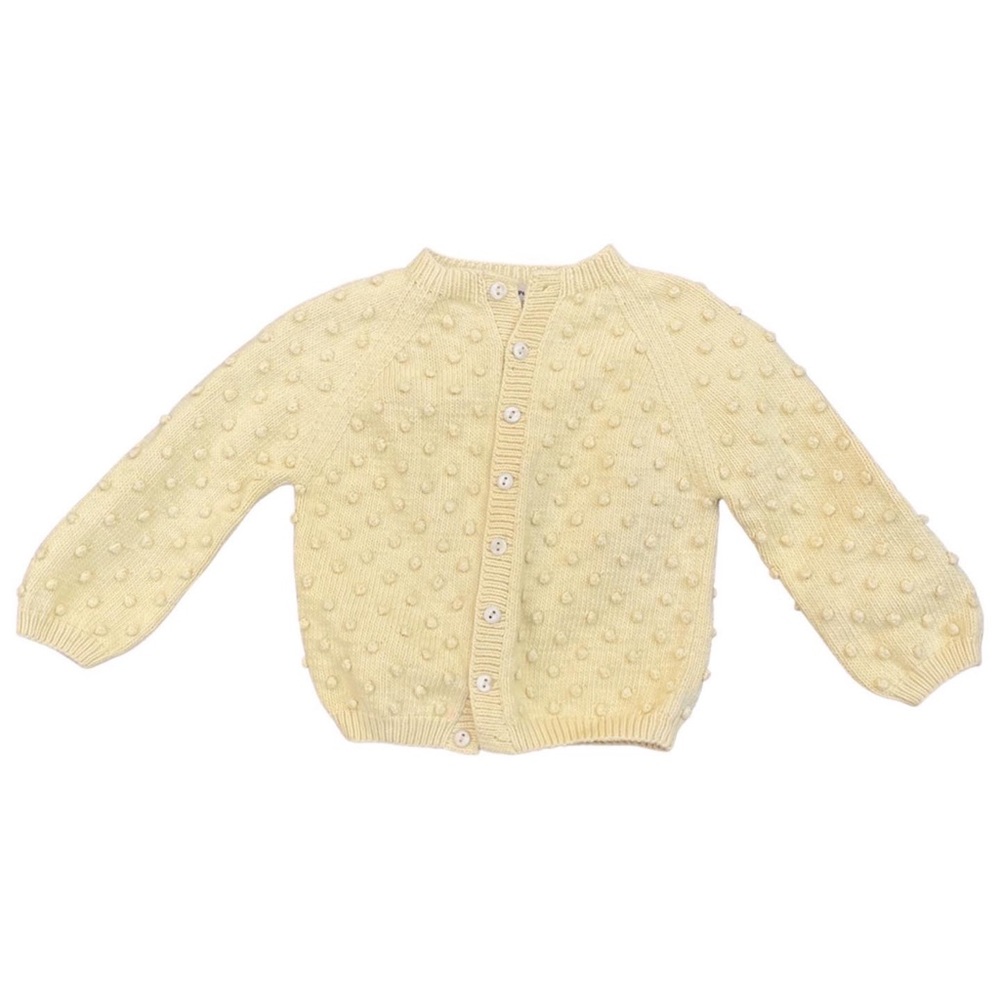 GUG Misha & Puff Popcorn Cardigan in banana 🍌 size 6/7